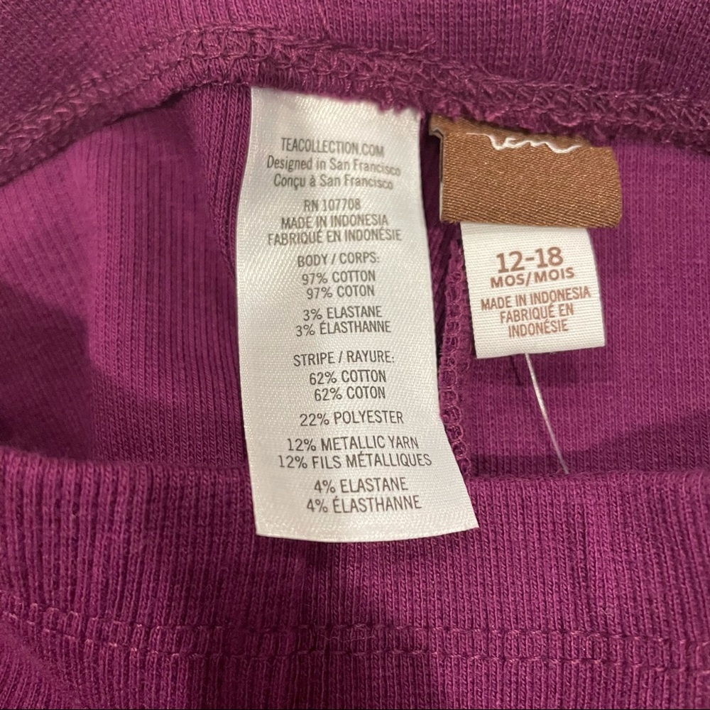 NWT Tea Collection Ribbed Legging (12-18mo) - Picture 7 of 7